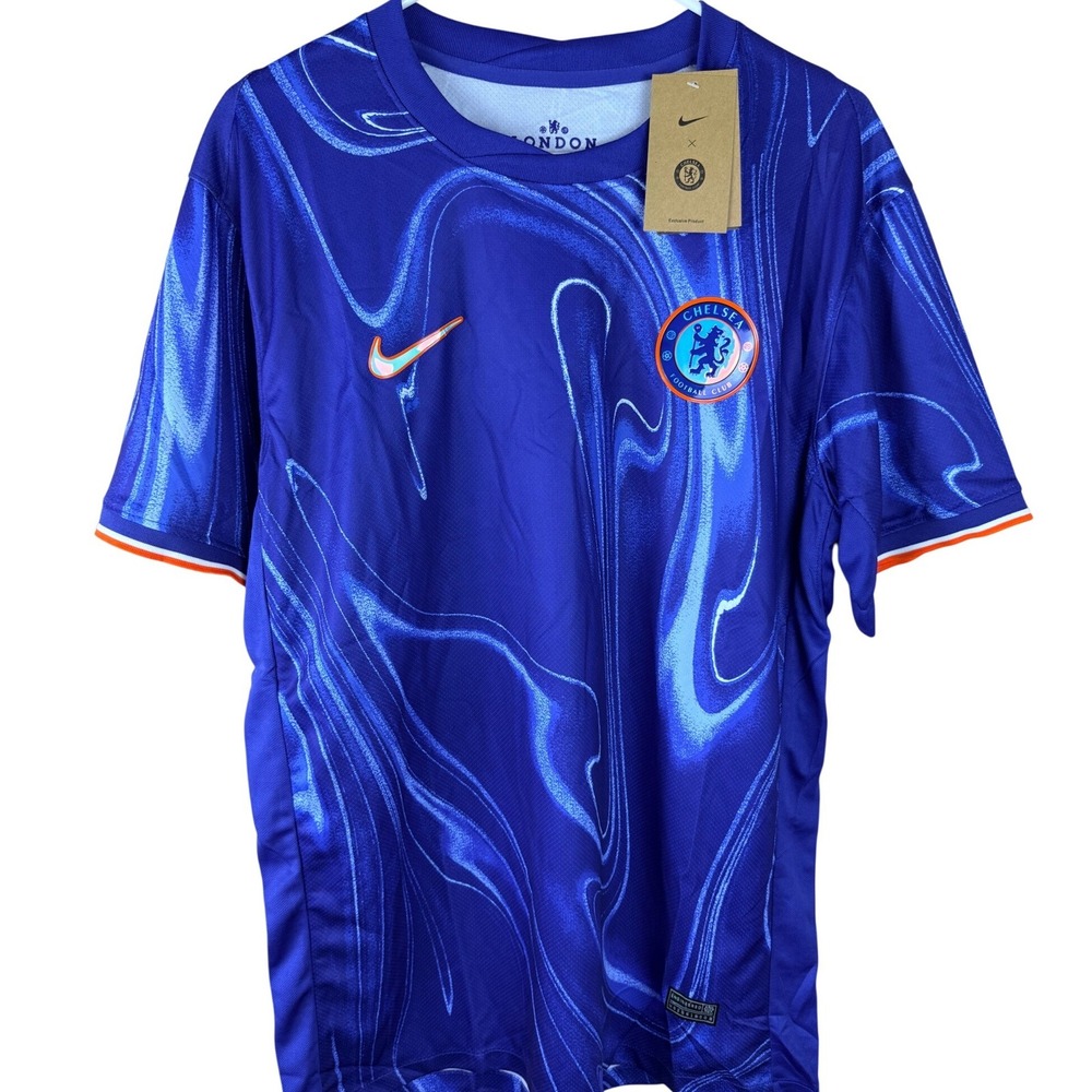 Nike Chelsea FC 2024-25 Home Jersey Mens XL Blue Marble Soccer Shirt FJ1198-100